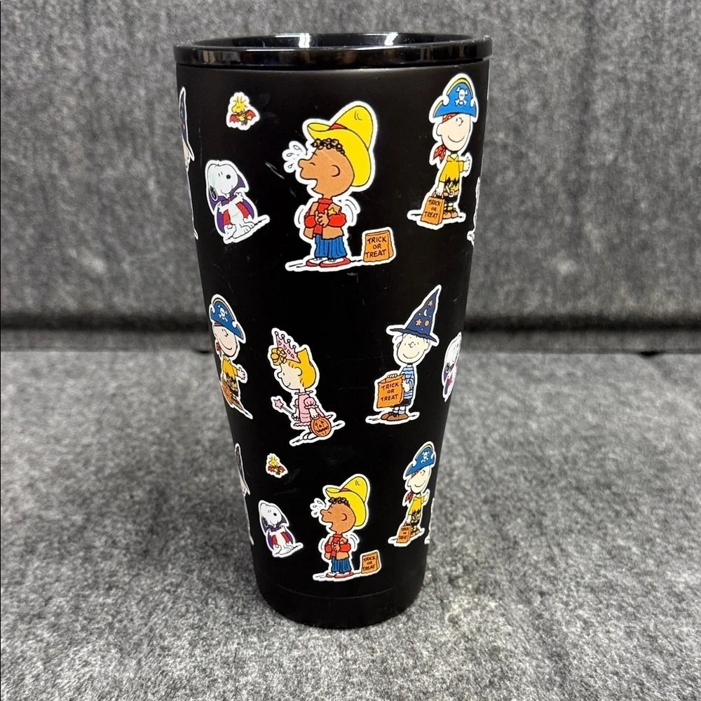 Peanuts Black Tumbler with Characters